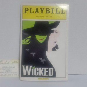 'Wicked' Gershwin Theatre Play Bill July 2006